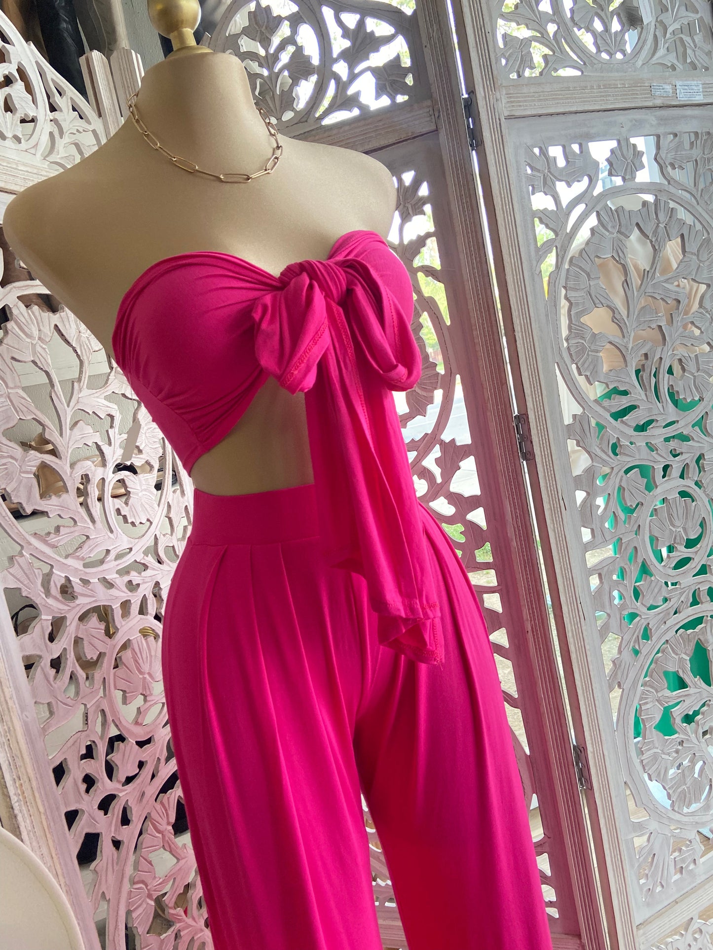 Tie Front Two Piece Set