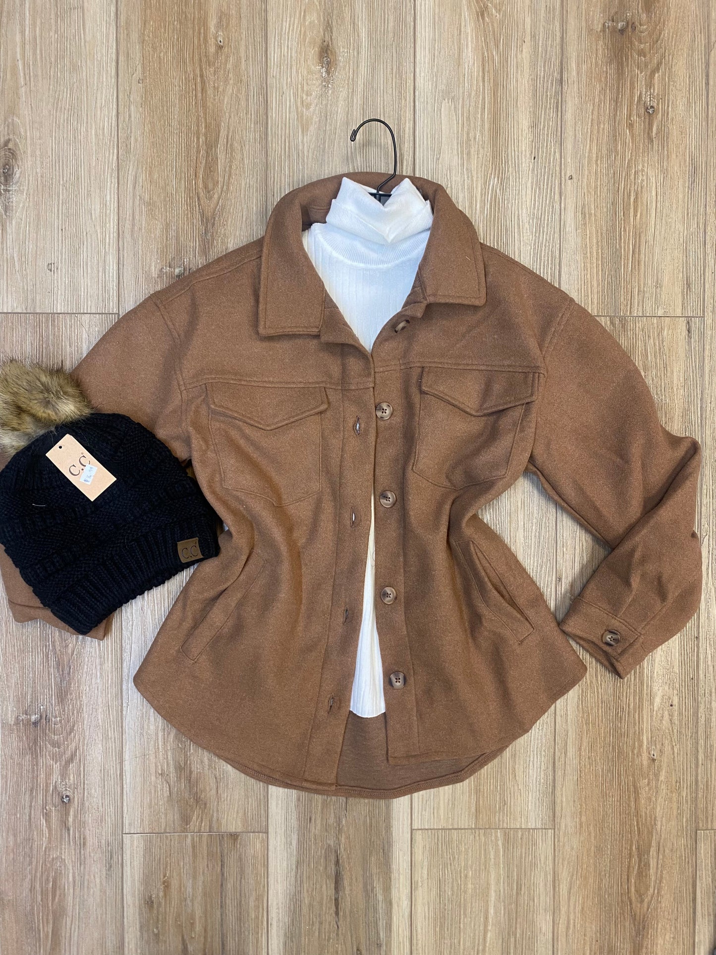 Button Up Jacket- Brown