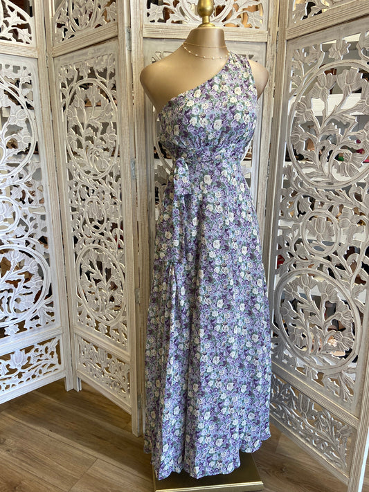 One sleeve Floral Maxi Dress