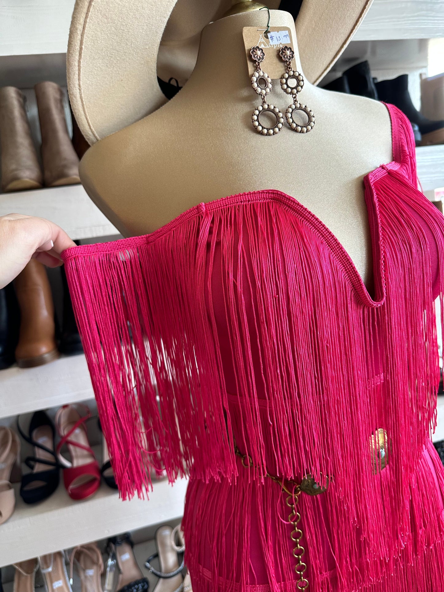 Pink Fringe Dress