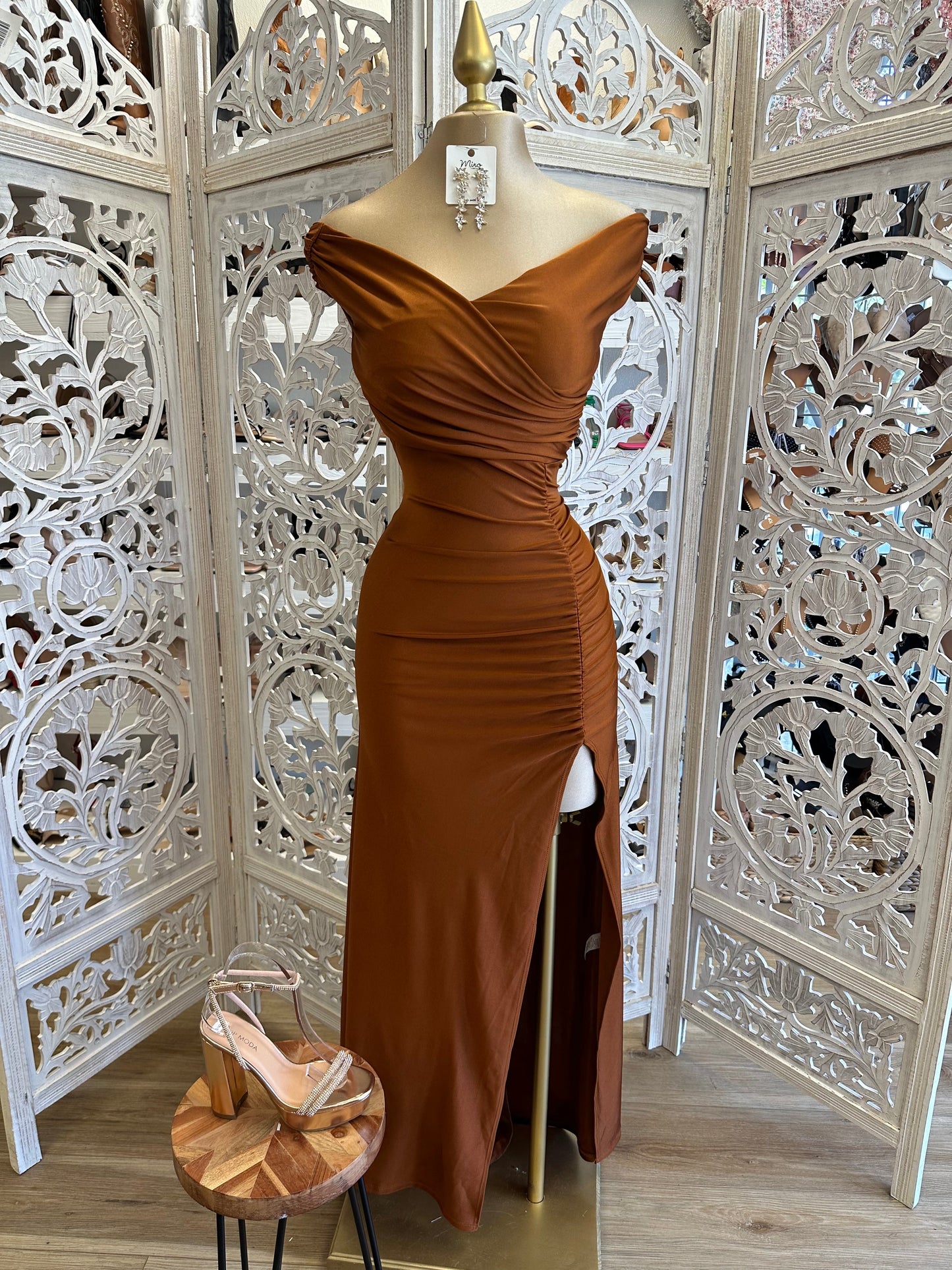 Copper Wrapped Formal Dress