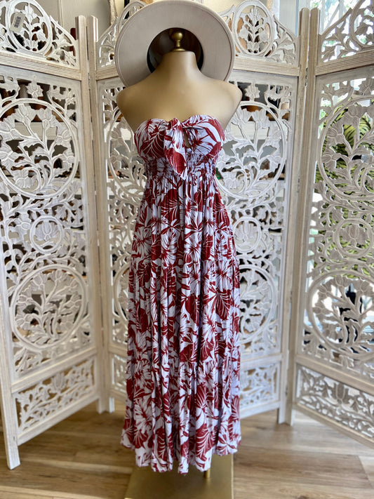 Strapless Smocked Maxi Dress