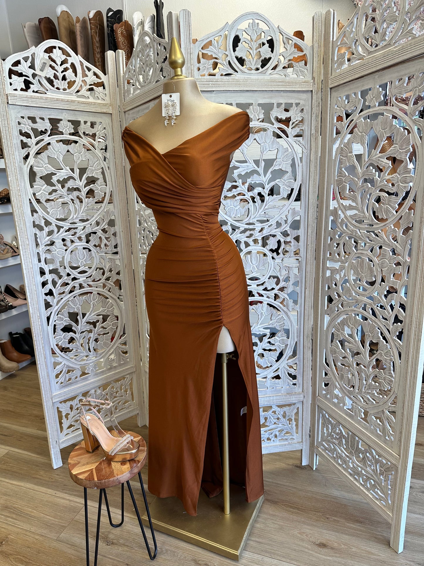 Copper Wrapped Formal Dress