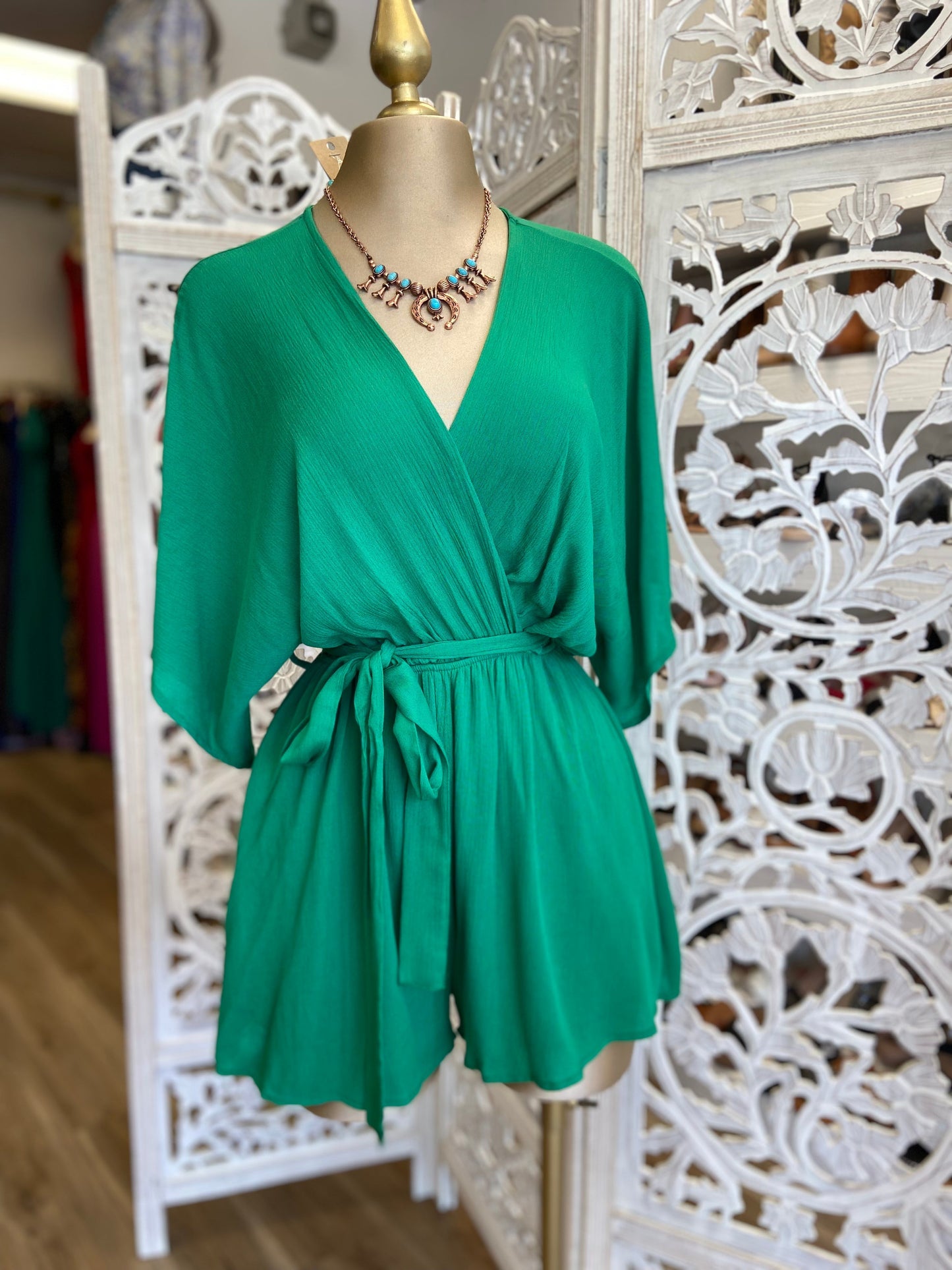 Green Wrapped Romper