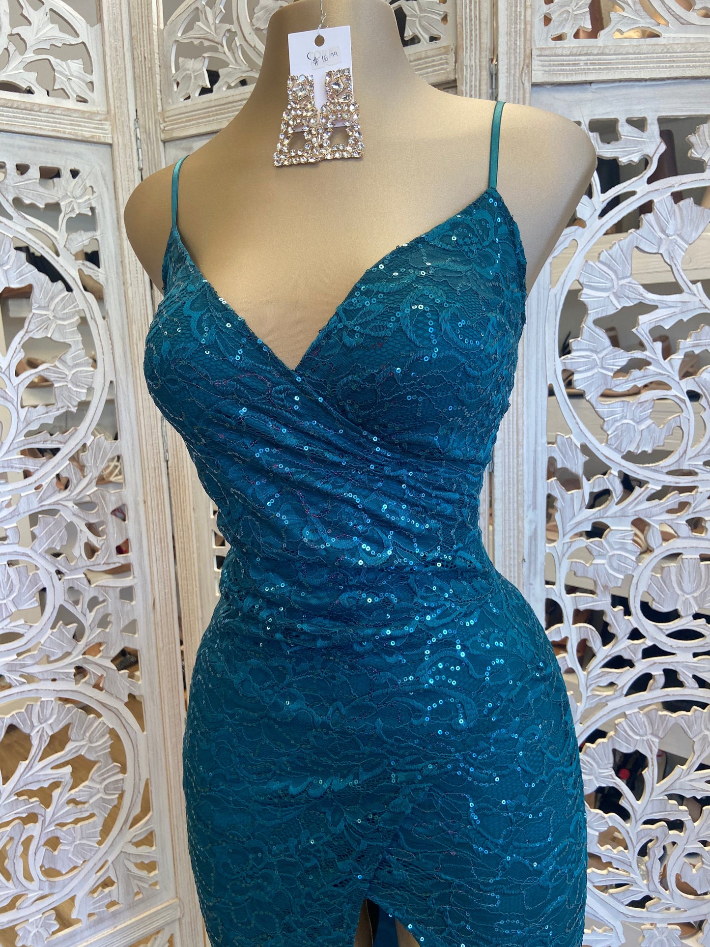 Sequin Green Formal Dress