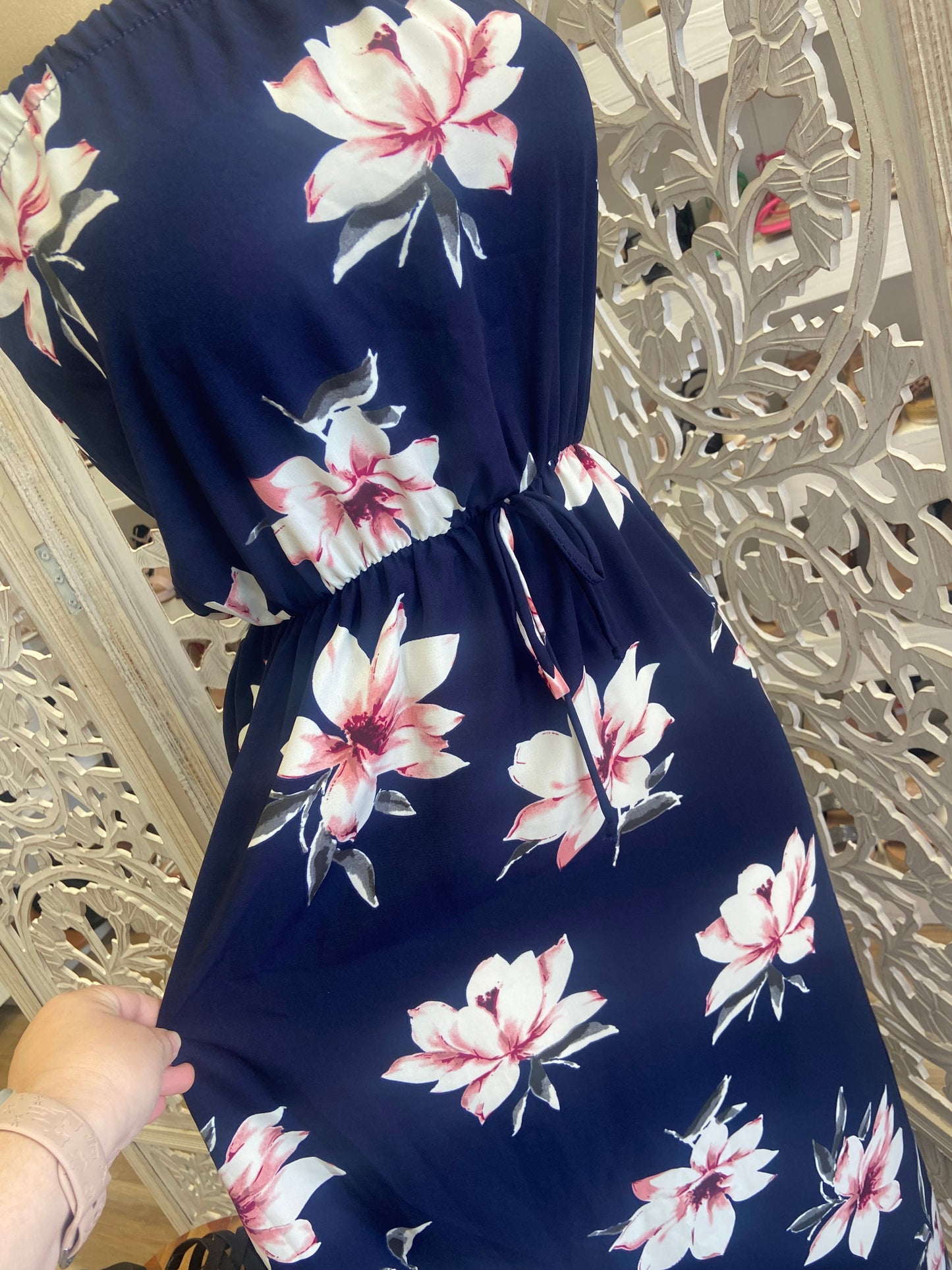 Blue Floral Maxi Dress