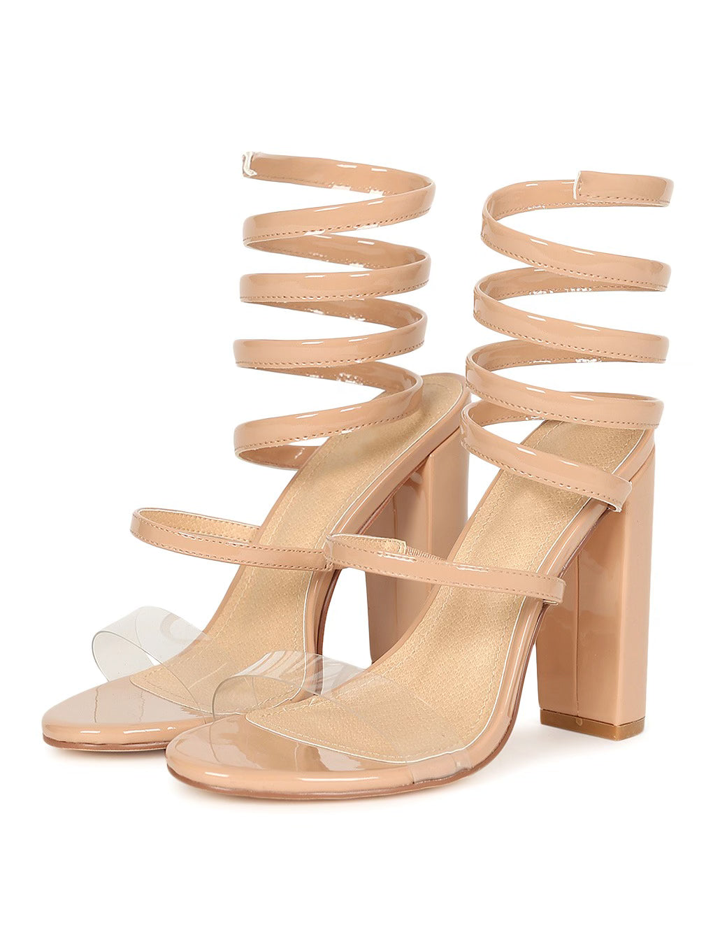 Spiral Nude Heels