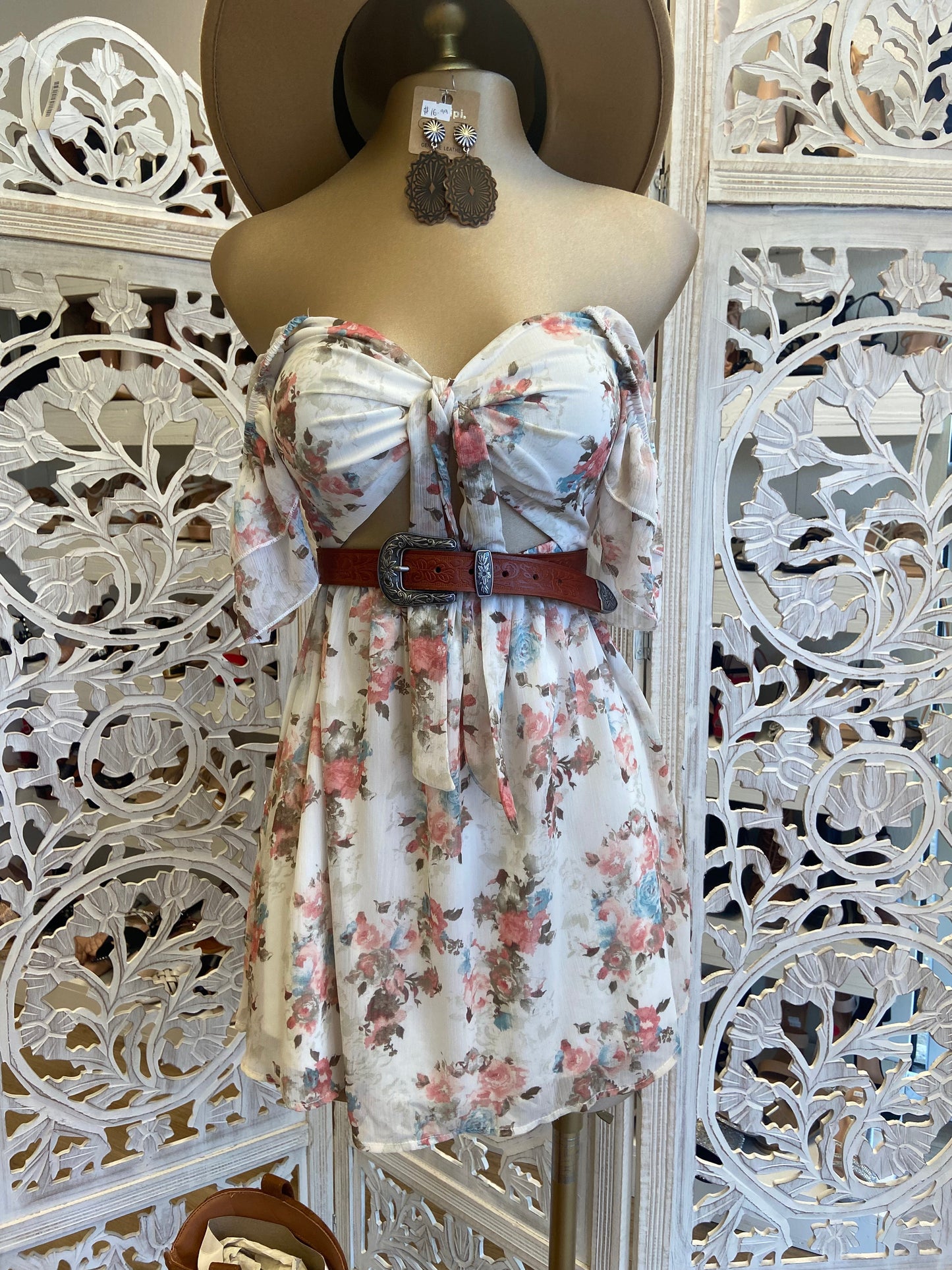 Floral Heart Lined Dress