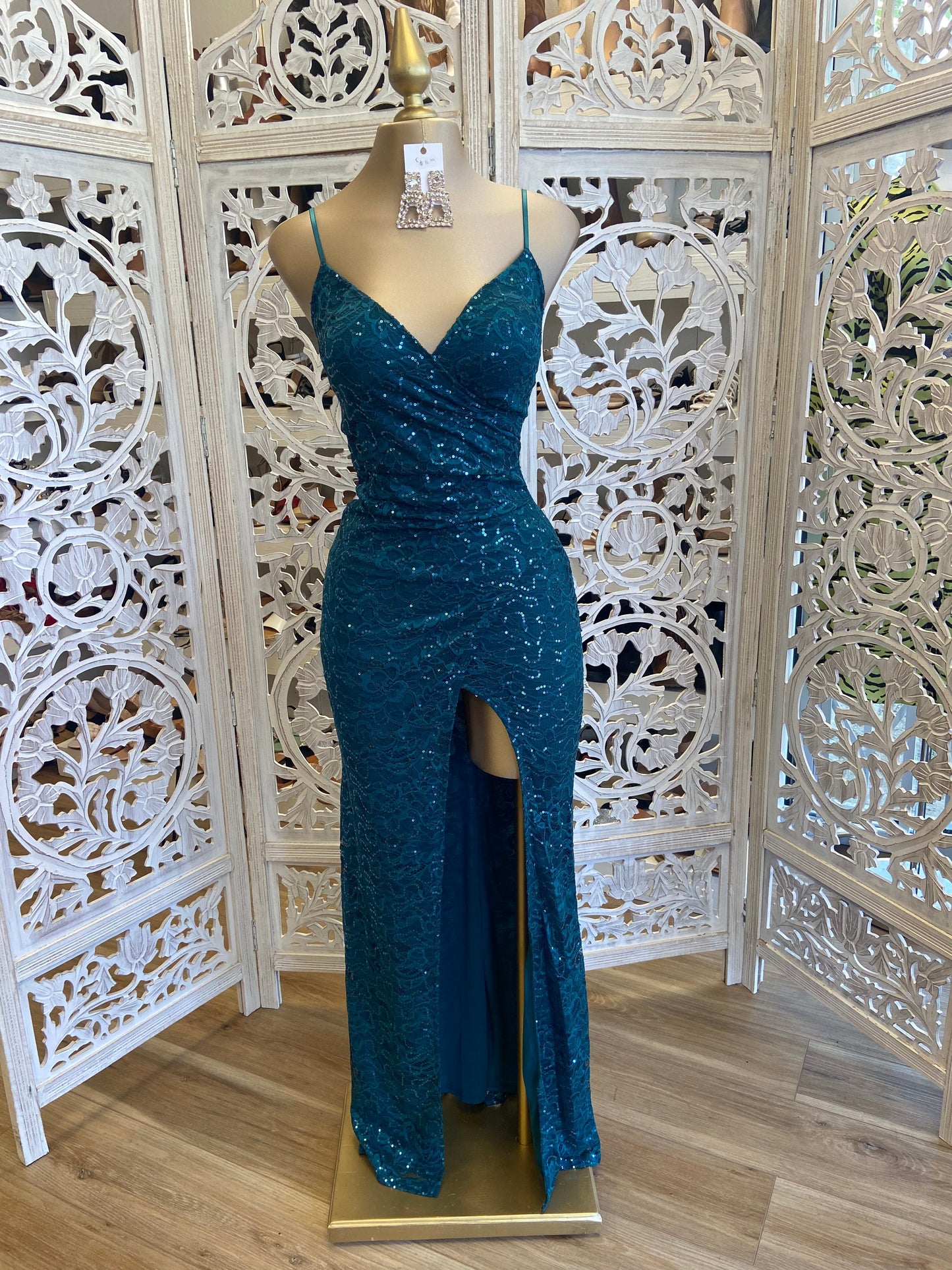 Sequin Green Formal Dress