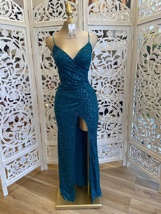 Sequin Green Formal Dress