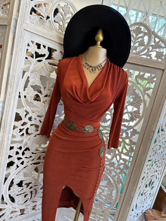 Cowl Half Sleeve Dress