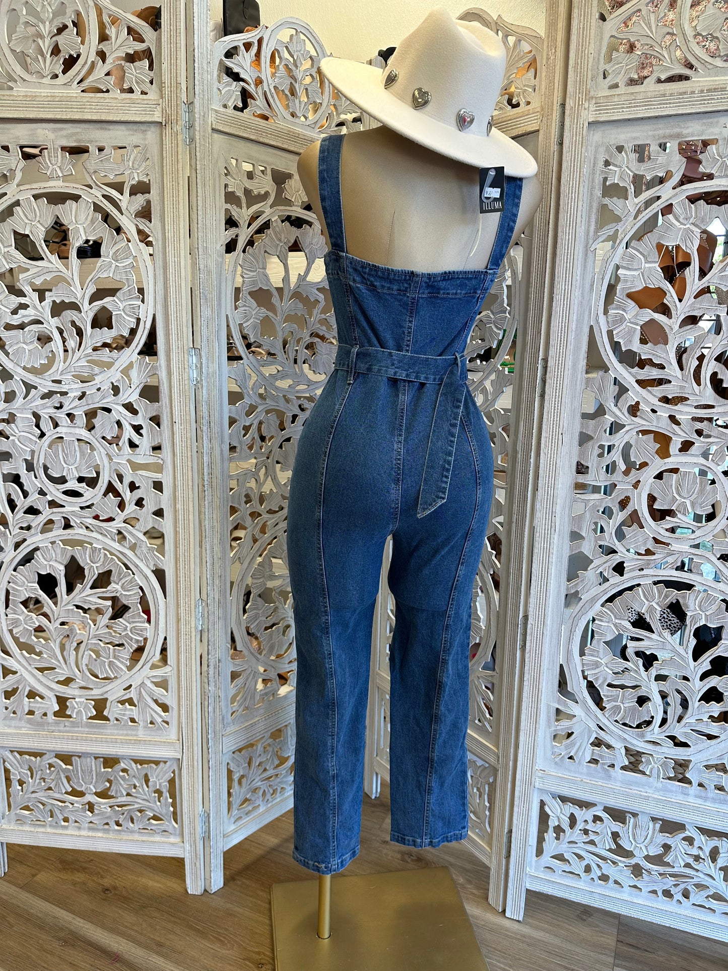 Zip up Denim Jumpsuit