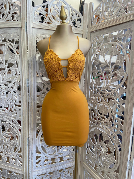 Yellow Lace Dress