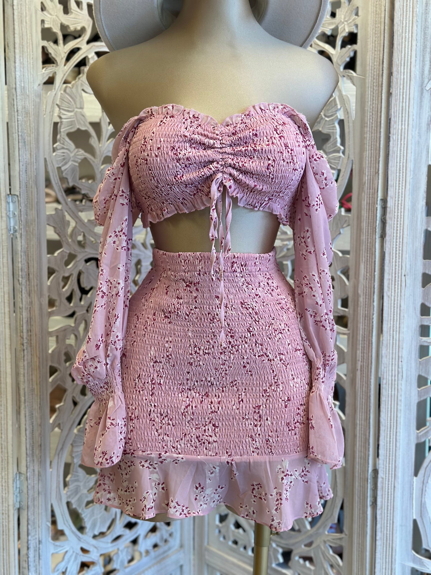 Pink Smocked Set