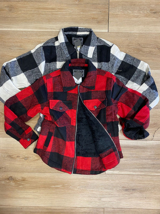 Boys/girl zipper flannel