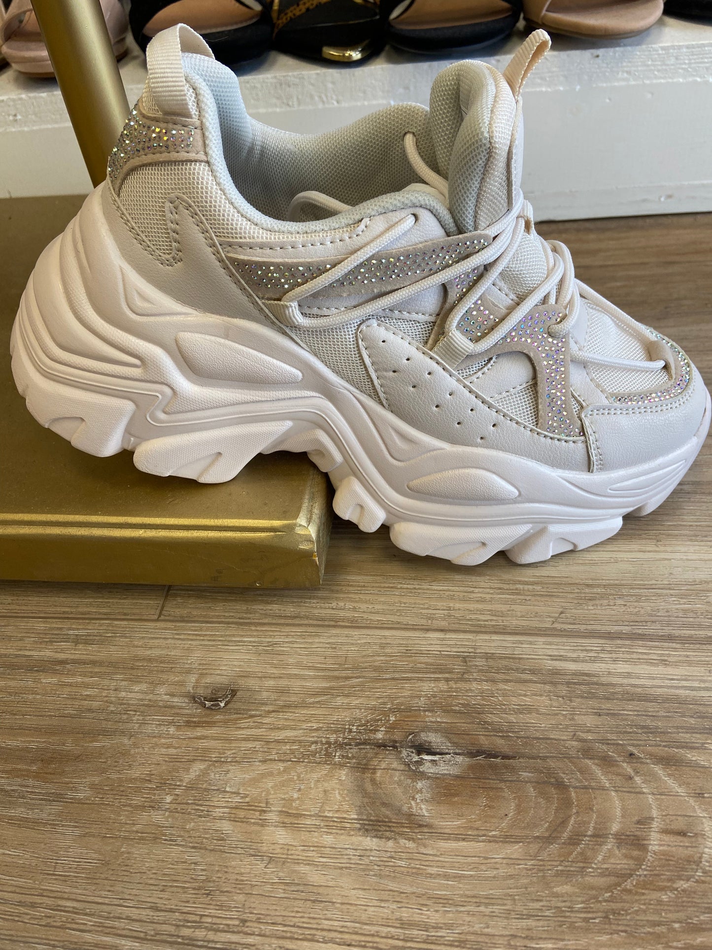 Chunky Rhinestone Sneakers