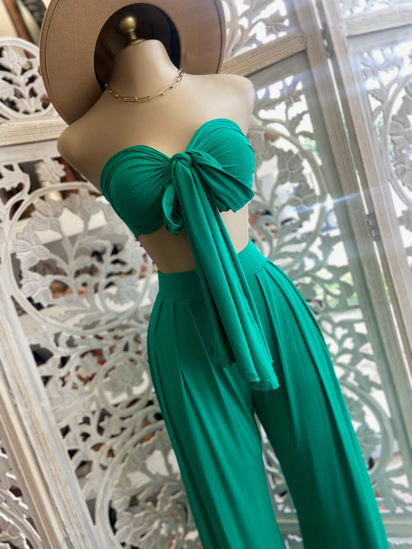 Tie Front Two Piece Set