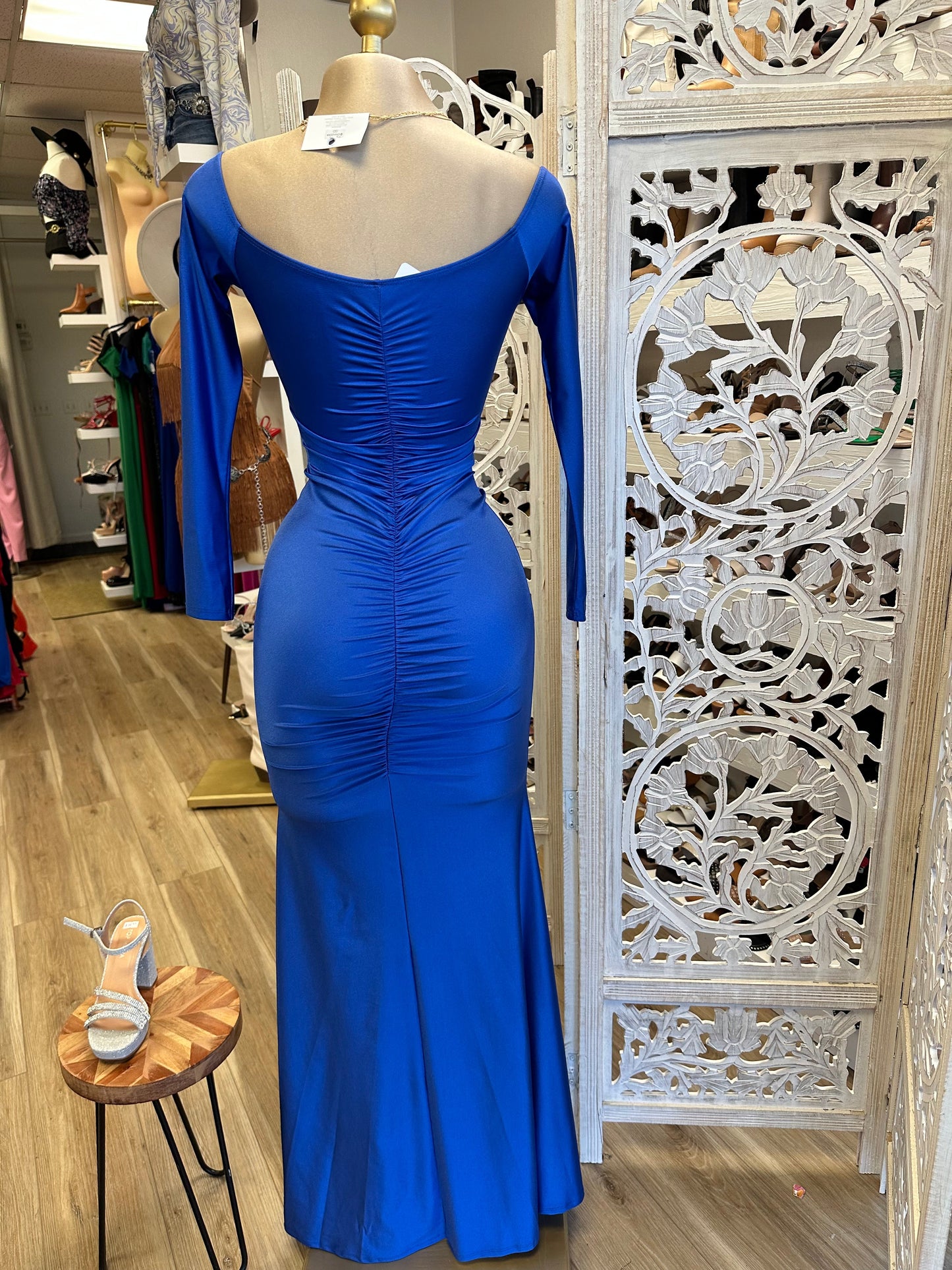 Royal Blue Ruched Formal Dress