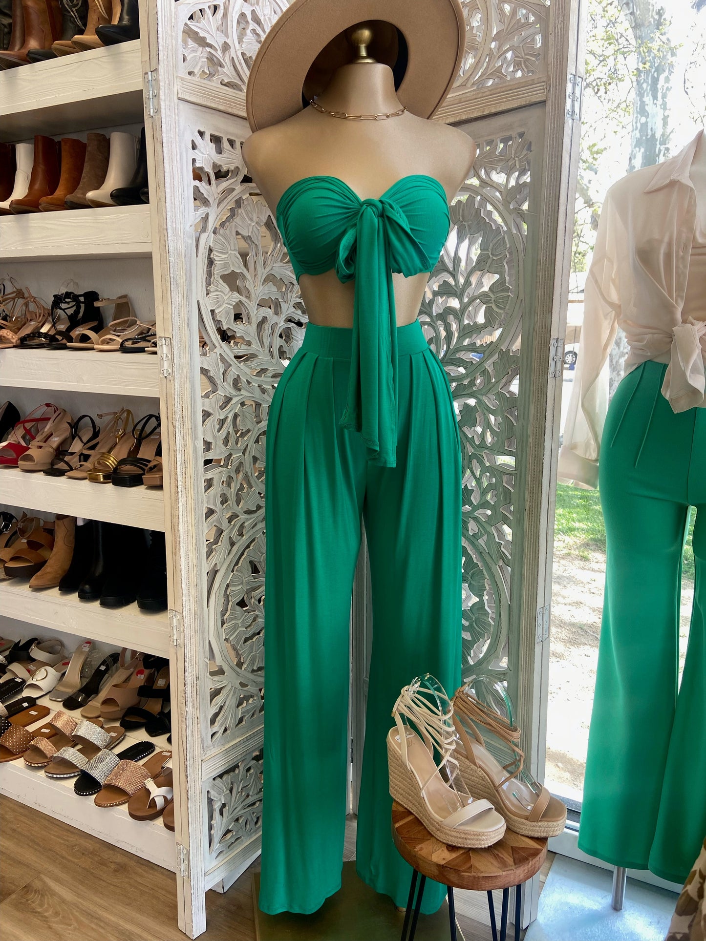 Tie Front Two Piece Set