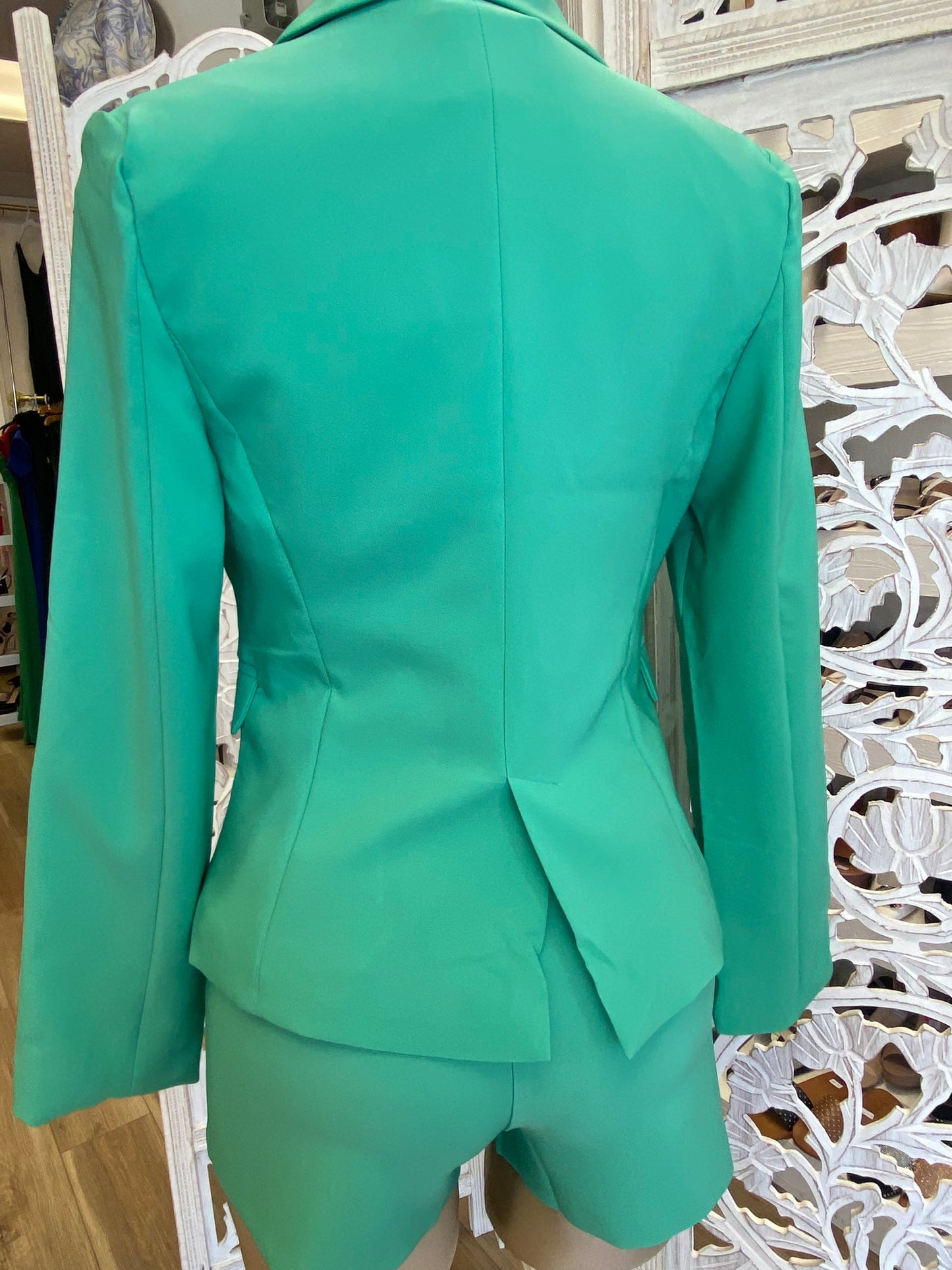 Green Blazer and Skort Set