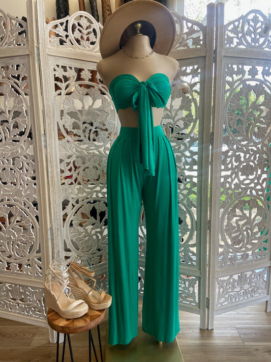 Tie Front Two Piece Set